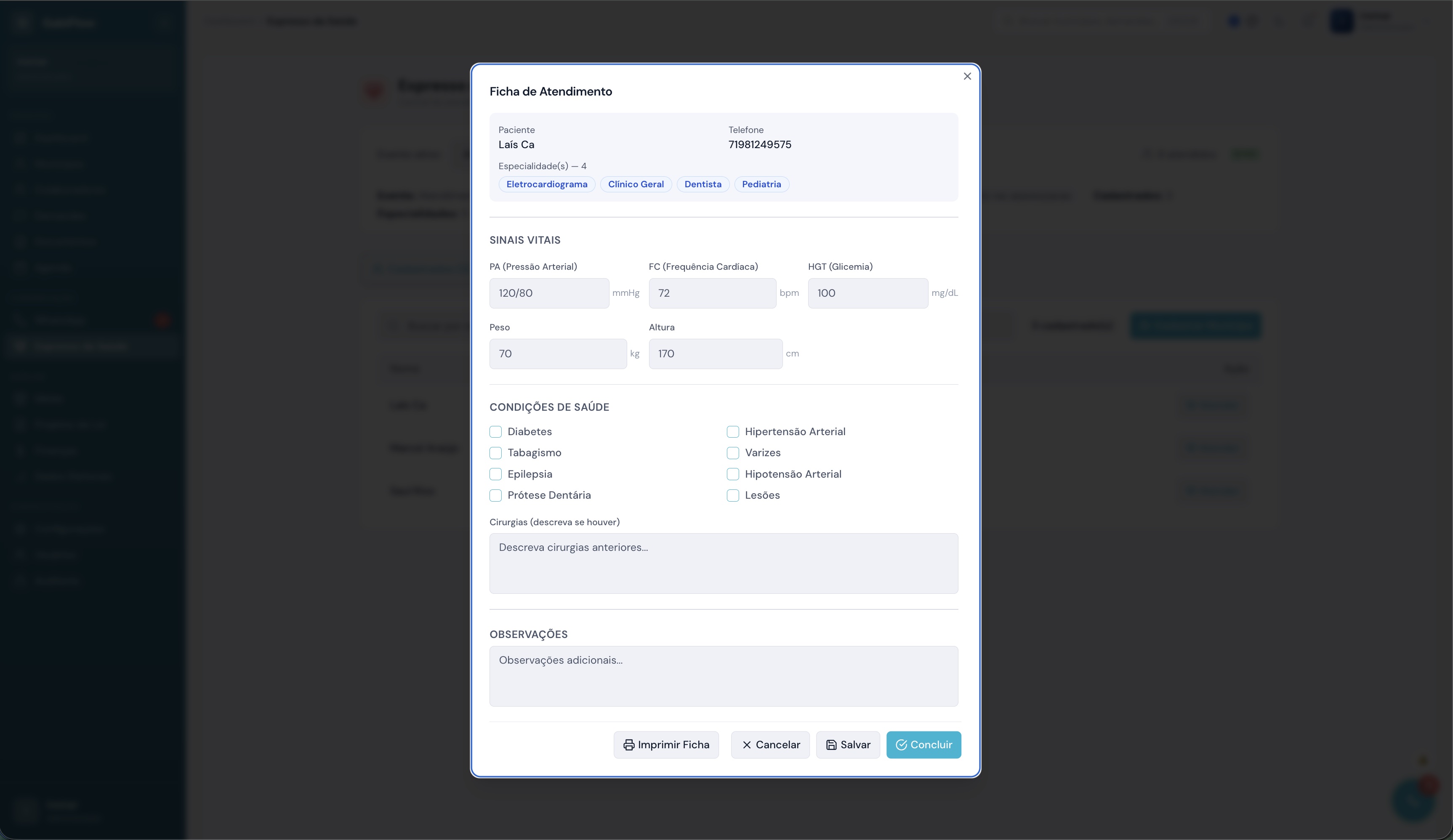 Ação Social - Agendamento de consultas