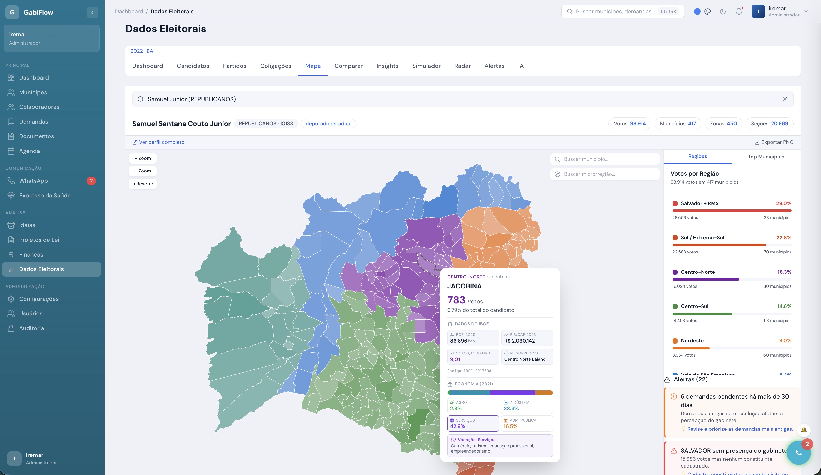 Mapa de Calor Eleitoral